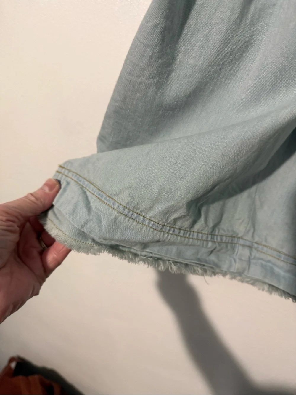 We The Free Free People Moon City Denim Shirt flaw - Picture 9 of 13